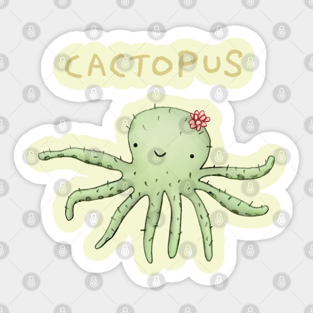 Cactopus Sticker by Sophie Corrigan